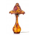 Table Lamp - Galle type Princess with Red Glycinias