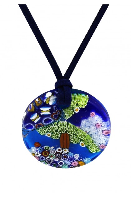 MurrineMonaco Pendant - Tree on Blue III