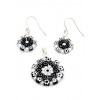 Murrine Set - Black and White Flowers