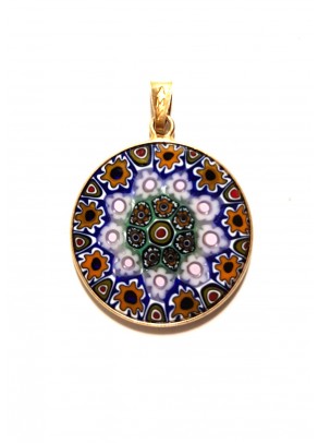 Murrine Pendant Mezzo (gold plated silver, 2,3 cm)