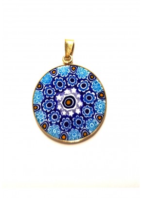 Murrine Pendant Mezzo (gold plated silver, 2,3 cm)