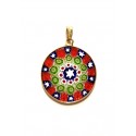 Murrine Pendant Mezzo (gold plated silver, 2,3 cm)